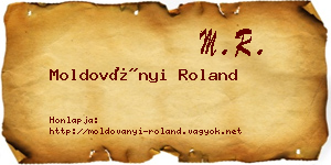 Moldoványi Roland névjegykártya